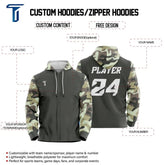 Custom Camo Loose Fit Zipper Cardigan Hoodie Sweatshirt
